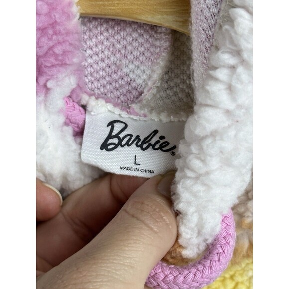 Grayson Threads Barbie Sweatshirt Women’s Size L Super Soft Fleece Floral Flower - Picture 2 of 16